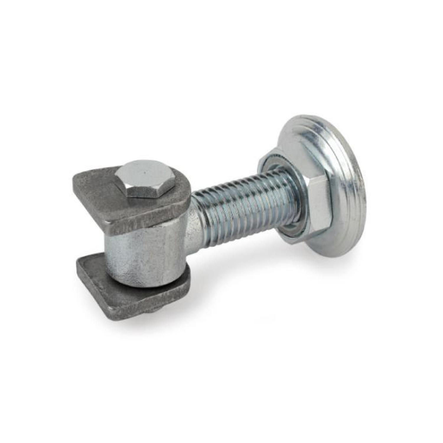 perno cerniera alto con alette saldabili e dado regolabile per saldatura alla colonna