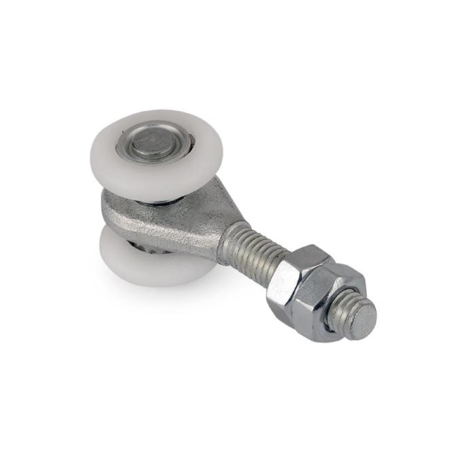 carrelli scorrevoli ruote in nylon 24mm portoni e cancelli riduzione del rumore box per cavalli acciaio zincato monorotaia