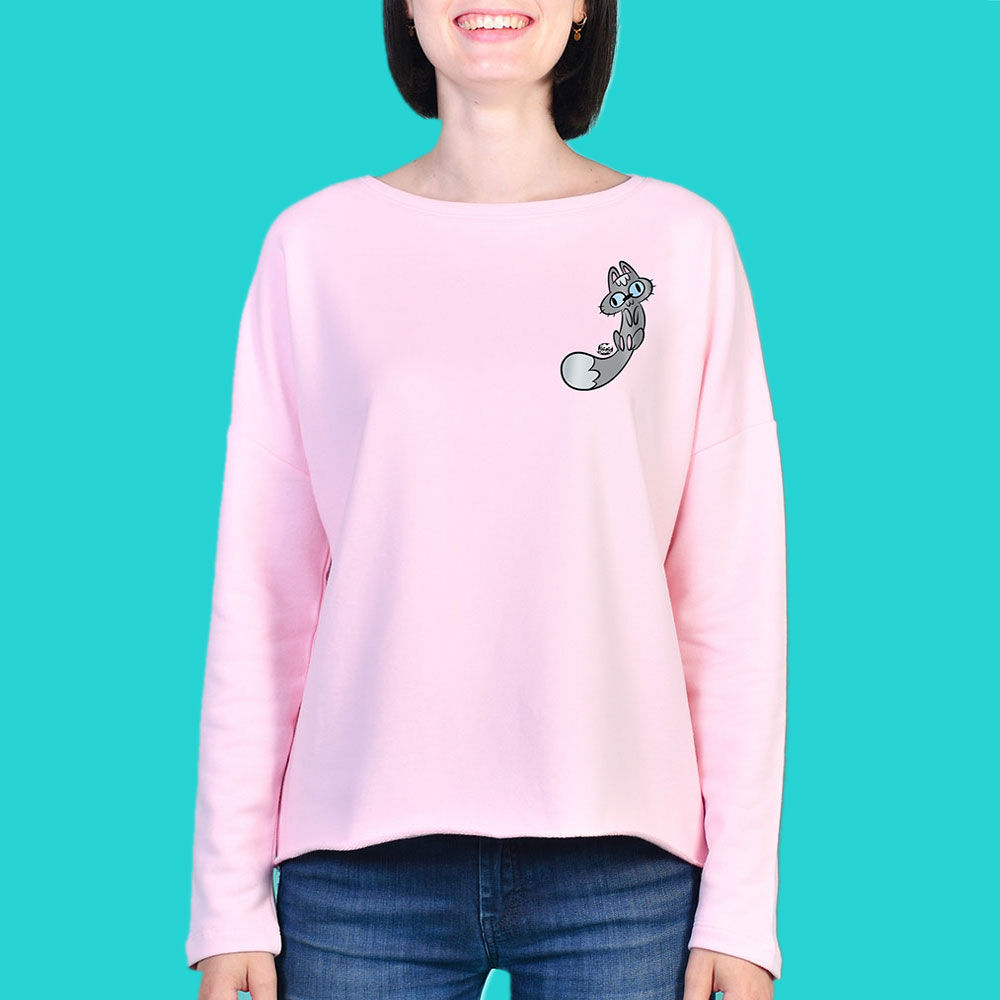 Sweat Femme Tootoons, modèle Chat mignon, texte personnalisable