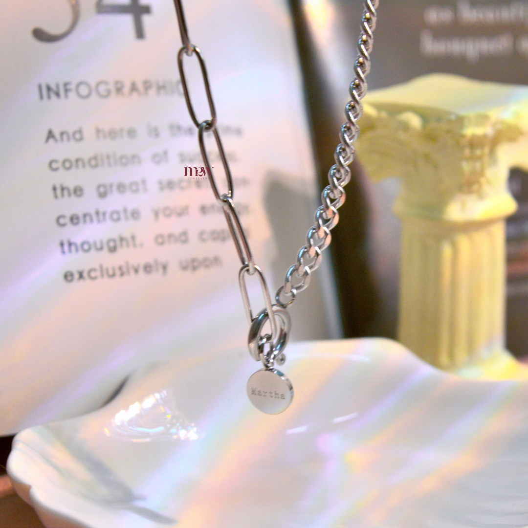 Stainless Steel Martha Unisex Necklace