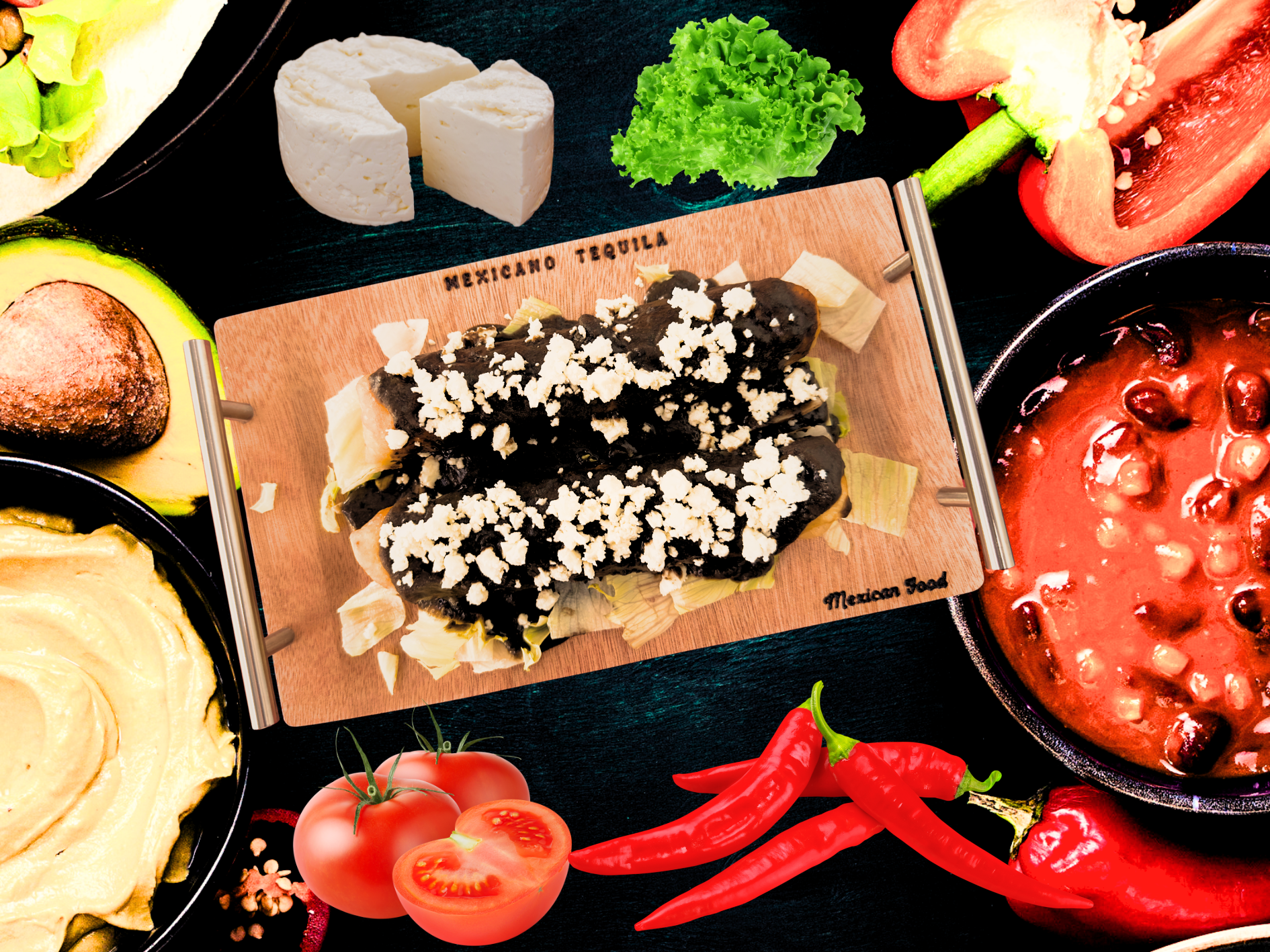 Arranged Food and Objects