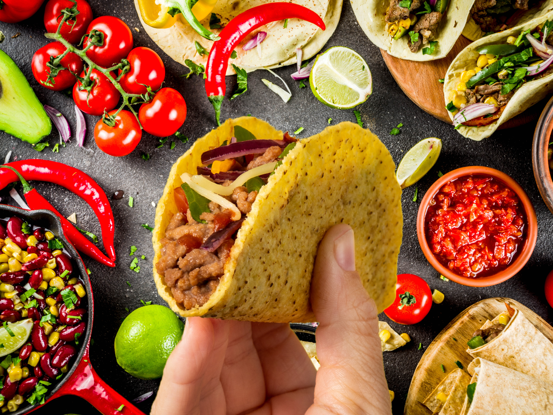 Arranged Food and Objects