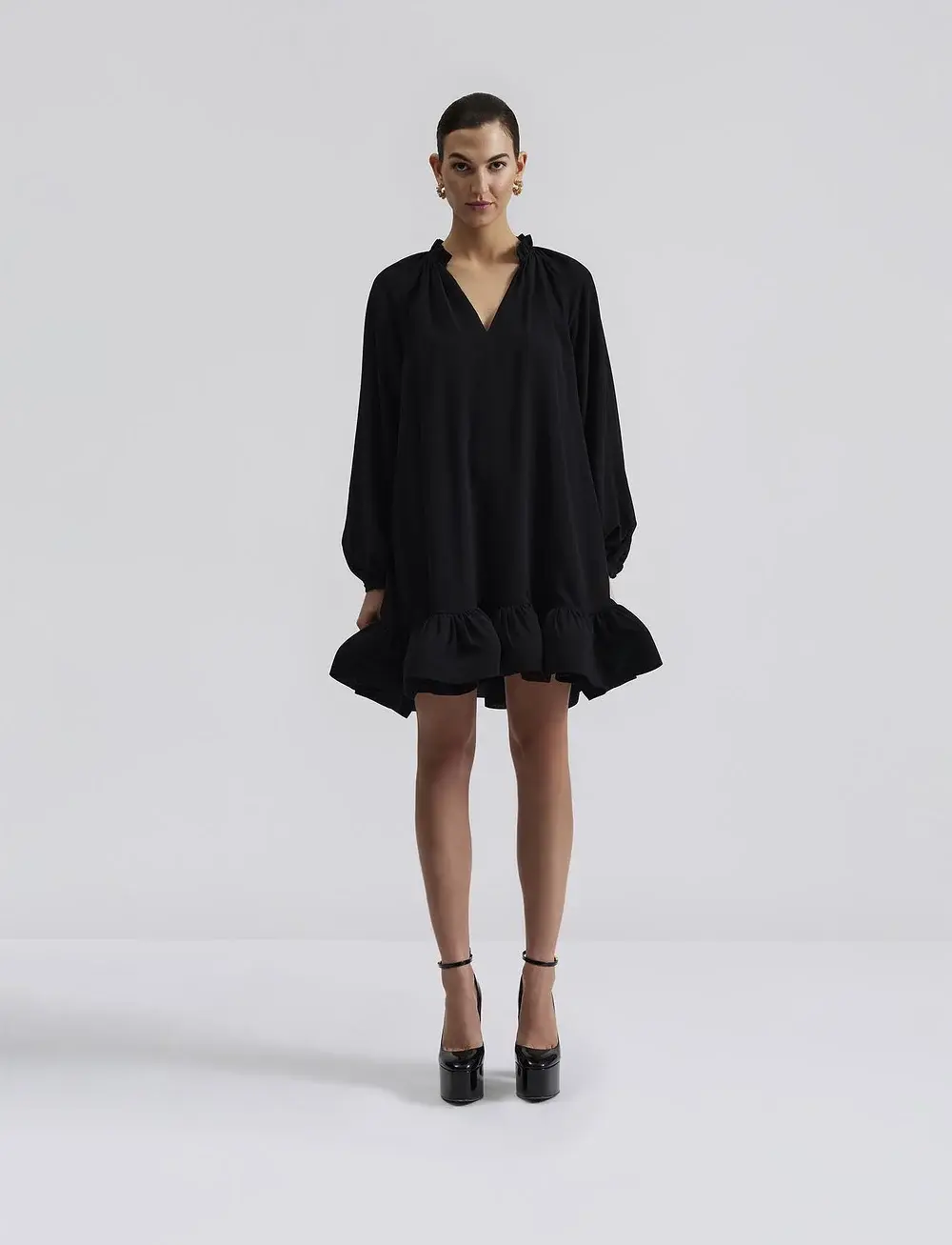 Malina alva mini dress black