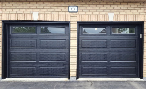 9x7 black garage doors