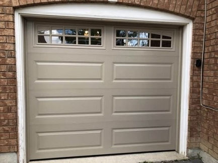 sandtone long panel garage door