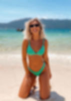 Towel Triangle Top Set Turquoise