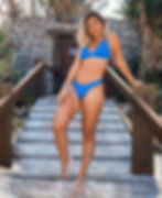 Towel Triangle Top Set Blue