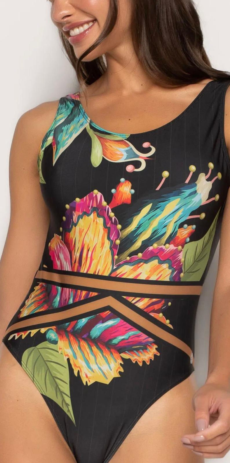 Ginger Stripe One Piece Front View