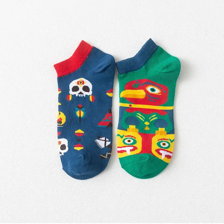 Thumbnail: Azteca - Cotton Ankle Odd Socks  UK 4-8