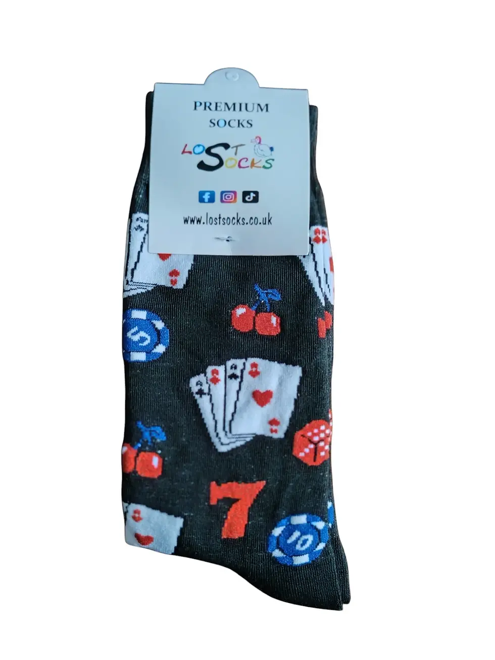 Thumbnail: Poker Casino Colorful Fashion Socks UK 5-10