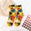 Thumbnail: 5 Pairs Girls Flowers Cotton Fashion Socks UK 4-8