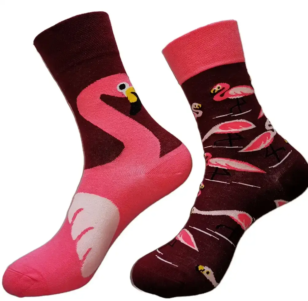 Flamingo-Fashion Colorful Odd Socks UK 5-10