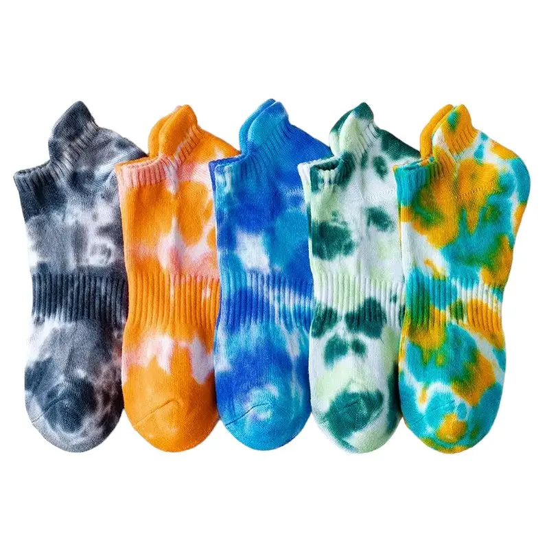 Tie Dye 5 Pairs Cotton Ankle Socks Breathable UK 6-10