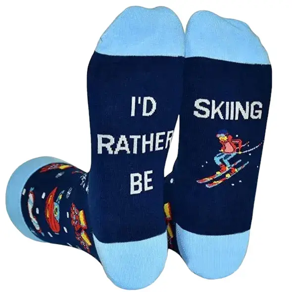 Skiing Lover - Cotton Fashion Colorful Socks UK 6-11