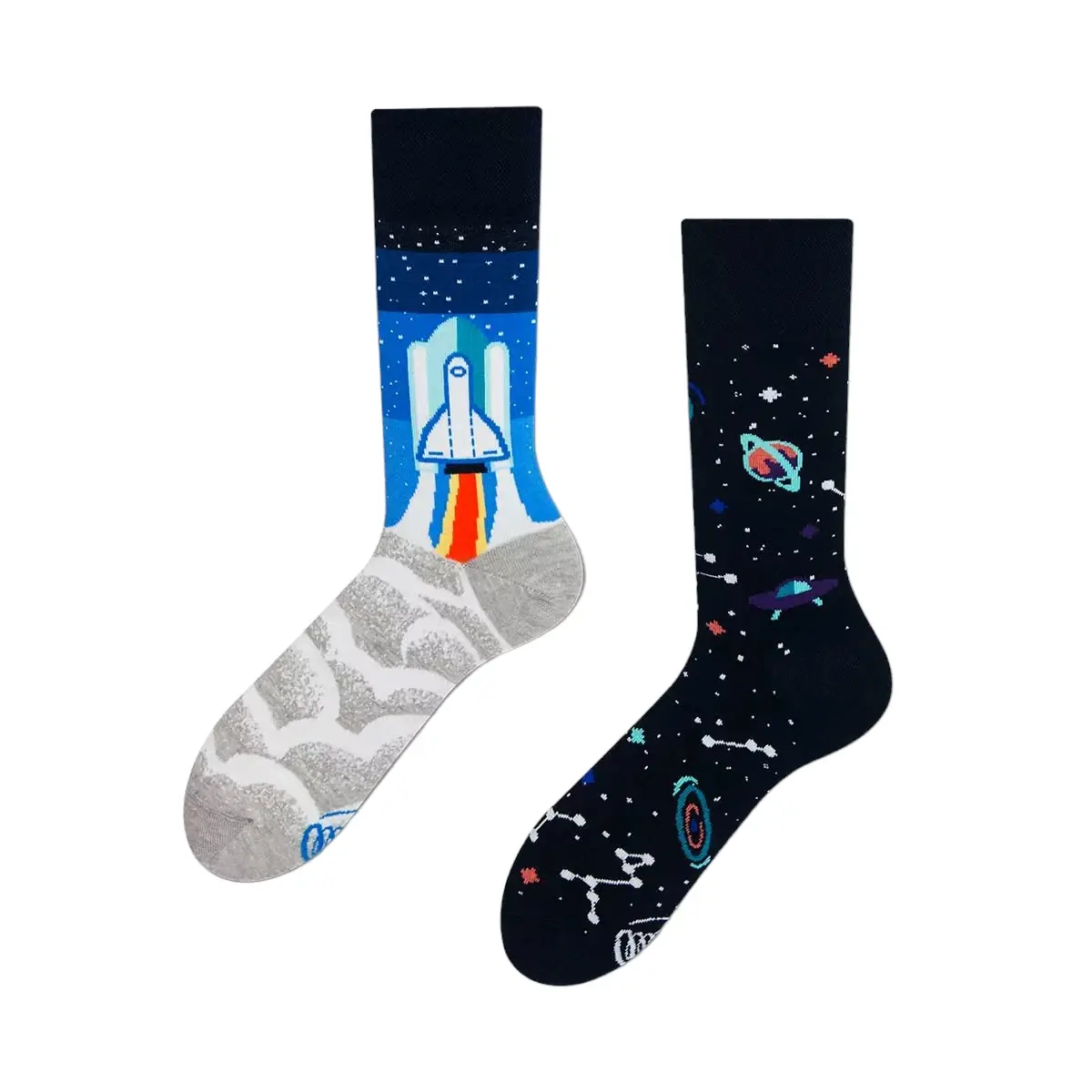 Space Crew - Colorful Fashion ODD Socks Unisex Crew Socks UK 5-10