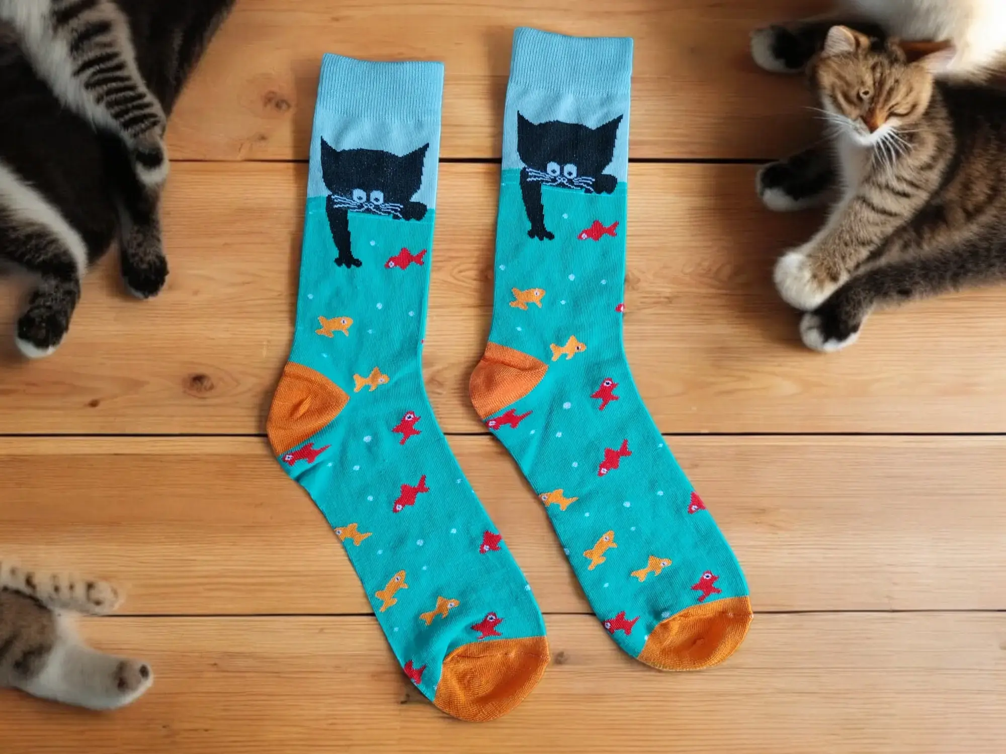 Aqua Cat-Colorful Fashion Socks UK 5-10