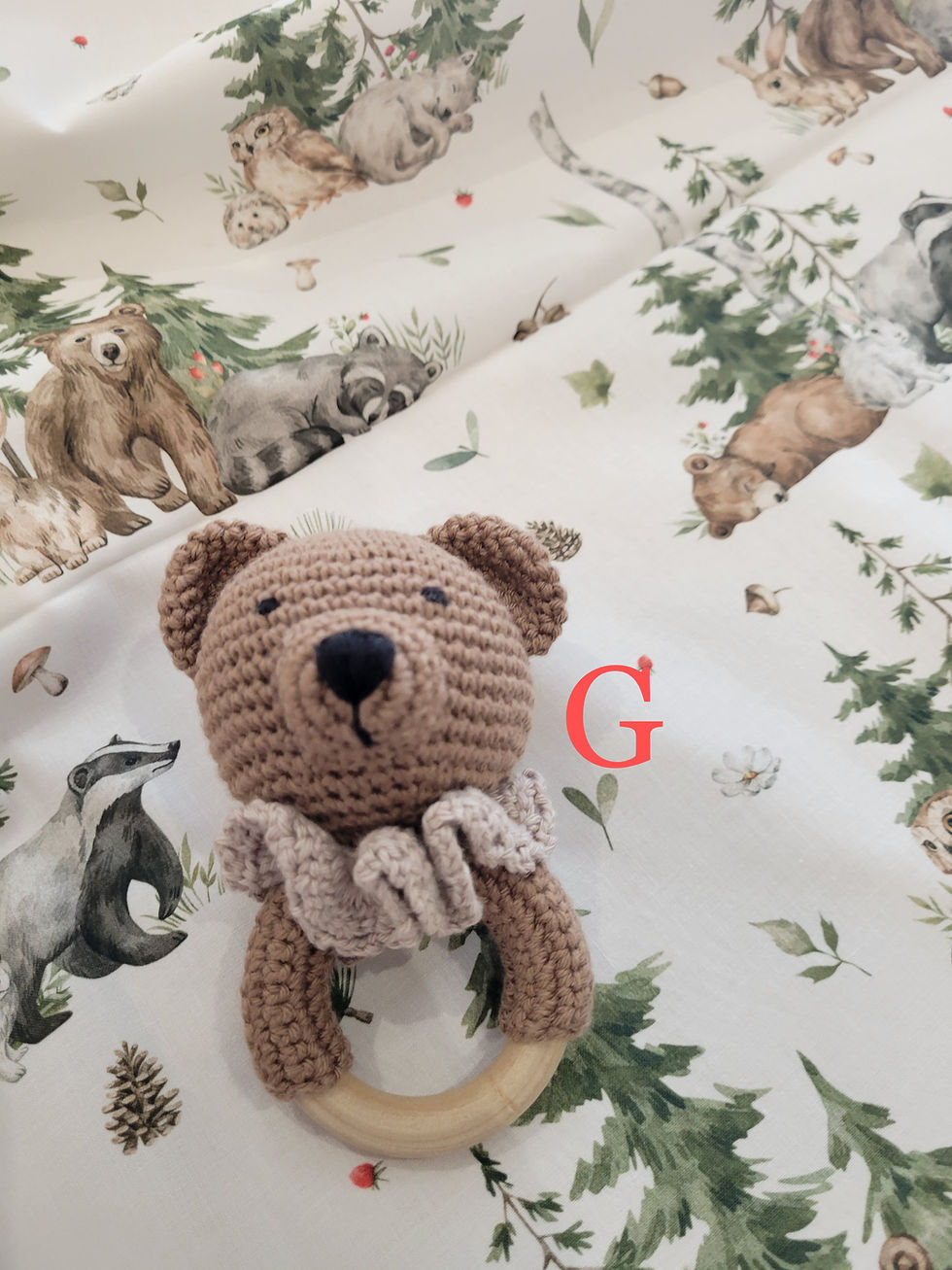 Miniature : Hochet ours en crochet