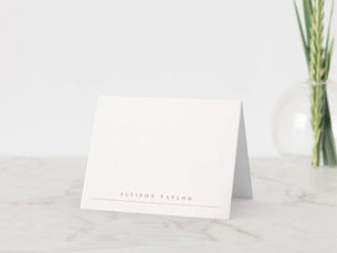 Big Deals! Simple Elegant Dusty Pink Custom Name Note Card