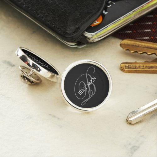 Hot Deals! Custom Best Man Monogram Elegant Lapel Pin