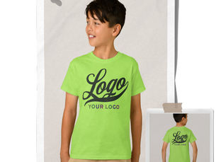Best Deals! Lime Green Company Logo Swag Business Kids Boys T-Shirt