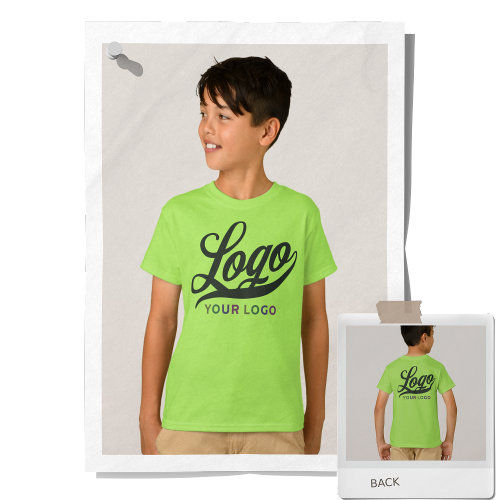 Best Deals! Lime Green Company Logo Swag Business Kids Boys T-Shirt