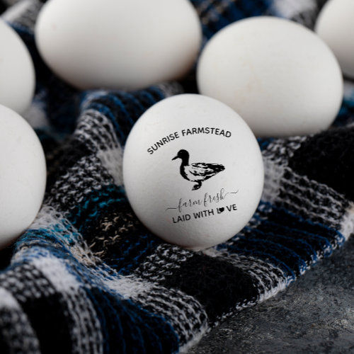 Top 5! Farm Fresh Duck Eggs | Funny Monogram Egg Stamp