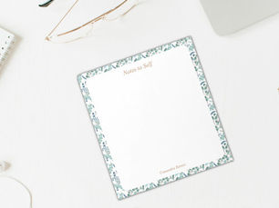 Best Deals! Modern Blue and Green Botanical Border Notepad