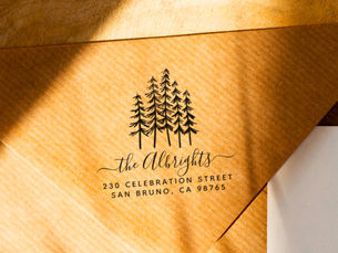 Best Deals! Pines Custom Family Name Signature Return Address Rubber Stamp