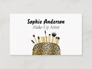 Top 5! Cheetah print inspired makeup bag print business card