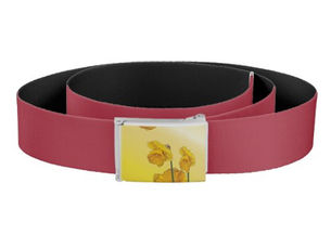 Top 5! Yellow Narcissus Daffodil Retro Vintage look Belt