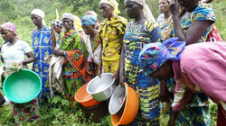 Members Standing Ready to collect their allotment of Trees