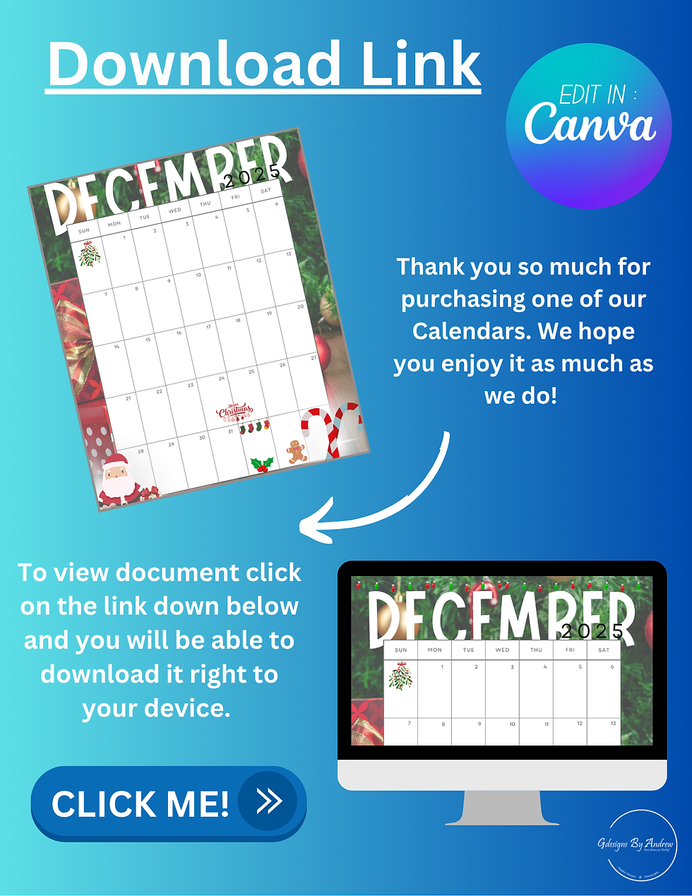 Thumbnail: DECEMBER 2025 CALENDAR
