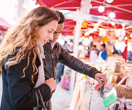 Couple at the Cheese Stand