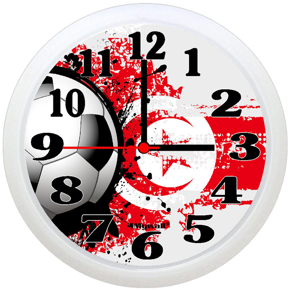 Tunisia football wall clock