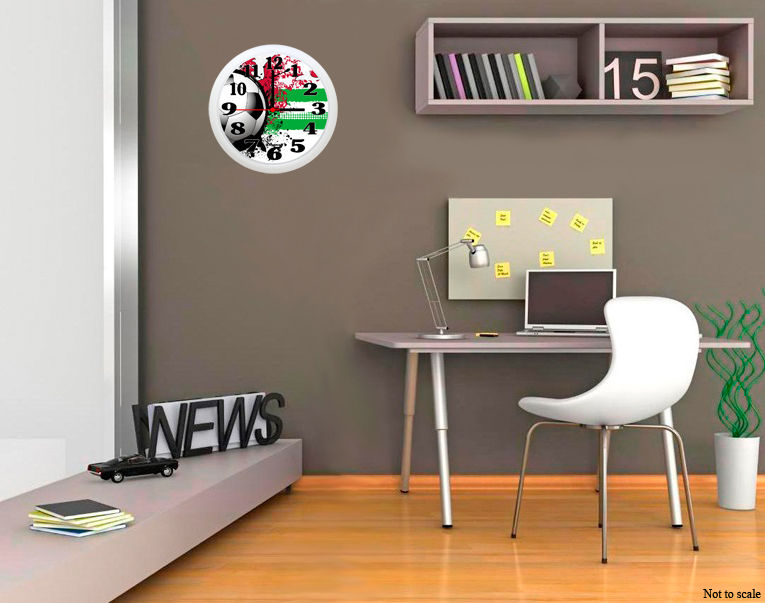 Wales football wall clock on bedroom wall
