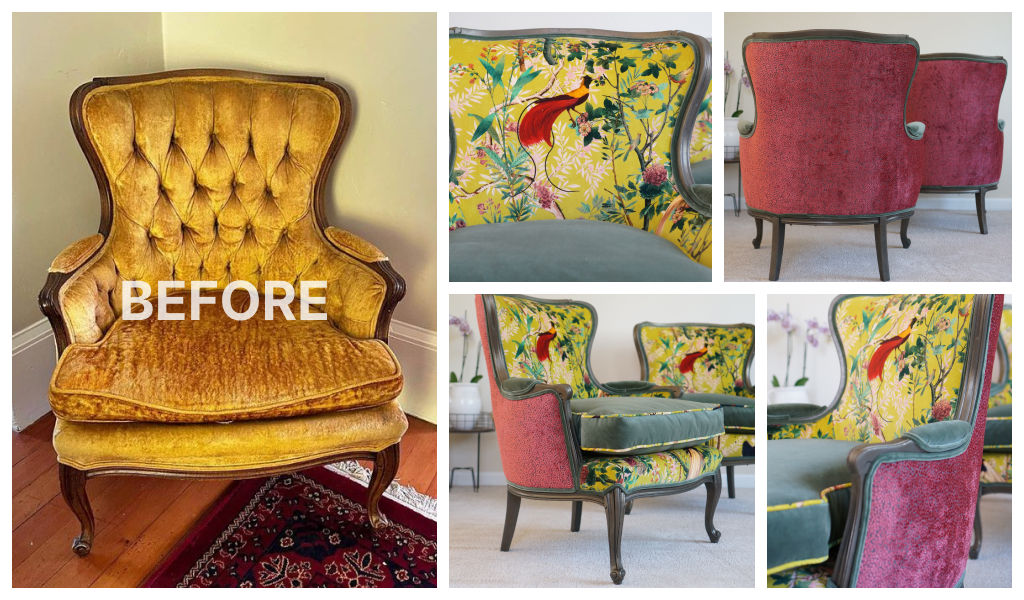 Custom order chair - Mind The Gap - hand made by Vintage One Vibe