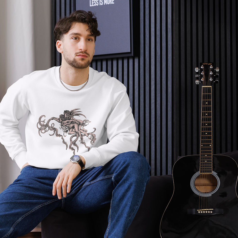 Miniatúra: Unisex ECO mikina bez kapuce - Čertíci - edice Juraj Jakubisko