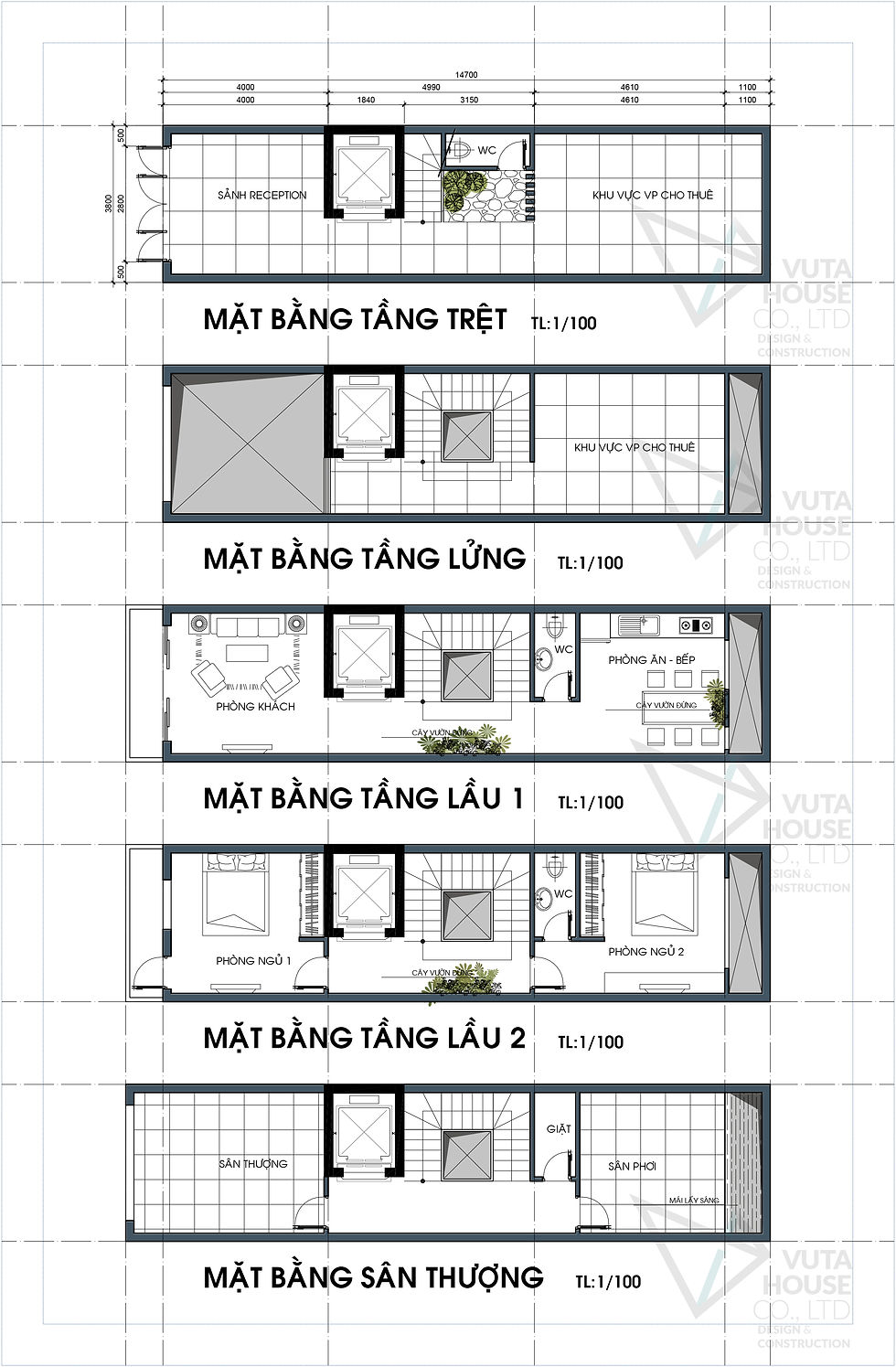 Vutahouse.com Tư vấn miễn phí nhà 3.8 x 14.7