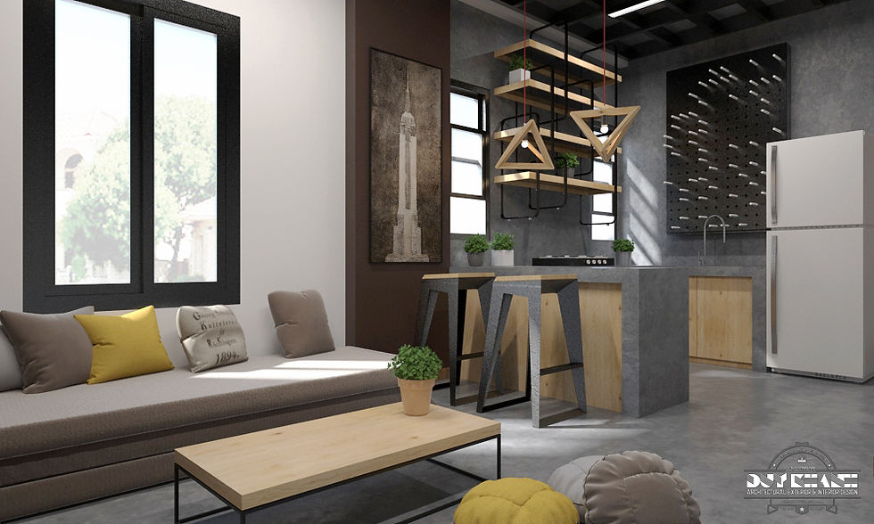 Nhà 200 triệu Industrial style