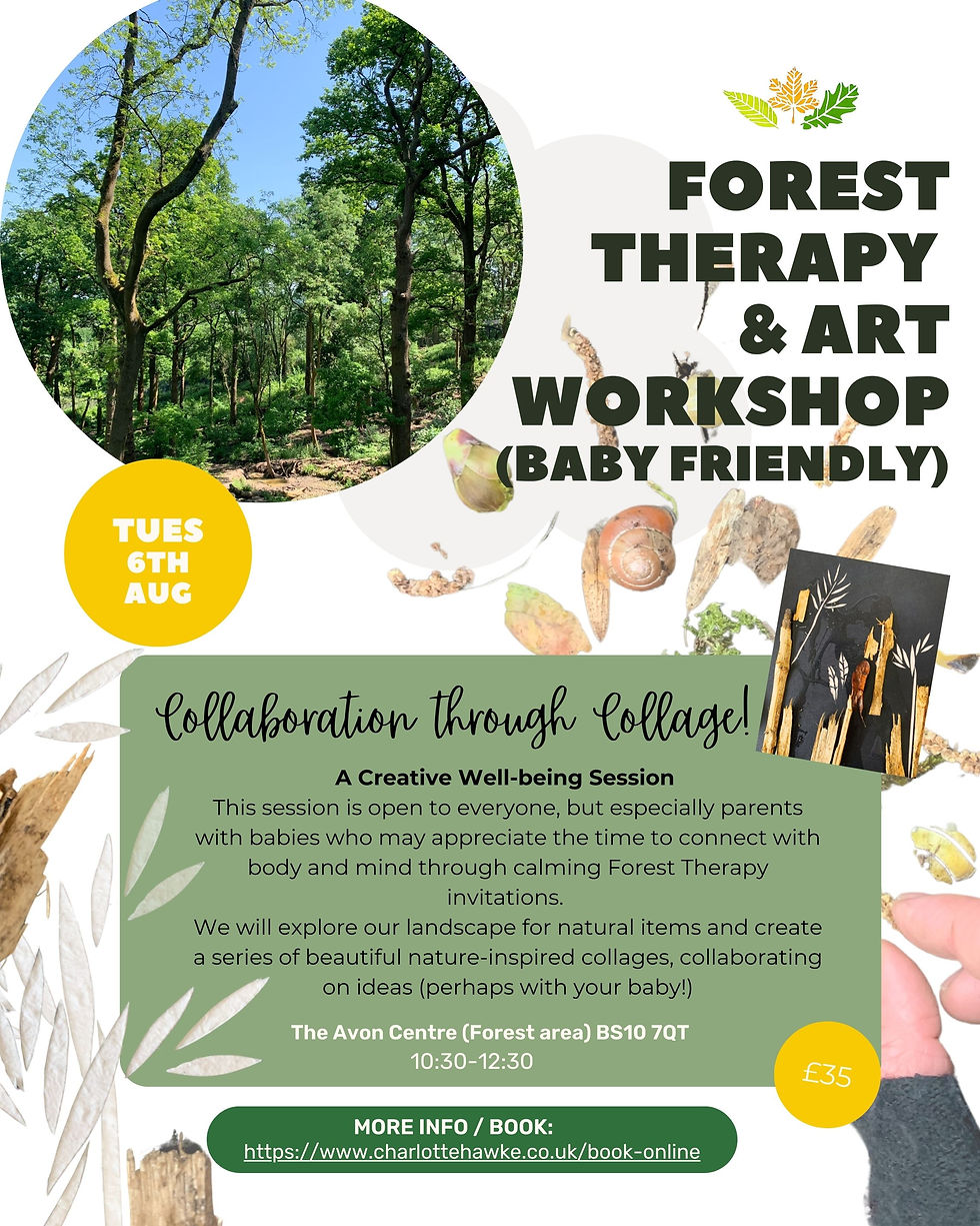 Collage baby portrait Forest therapy & art workshop (1080 x 1350 px)