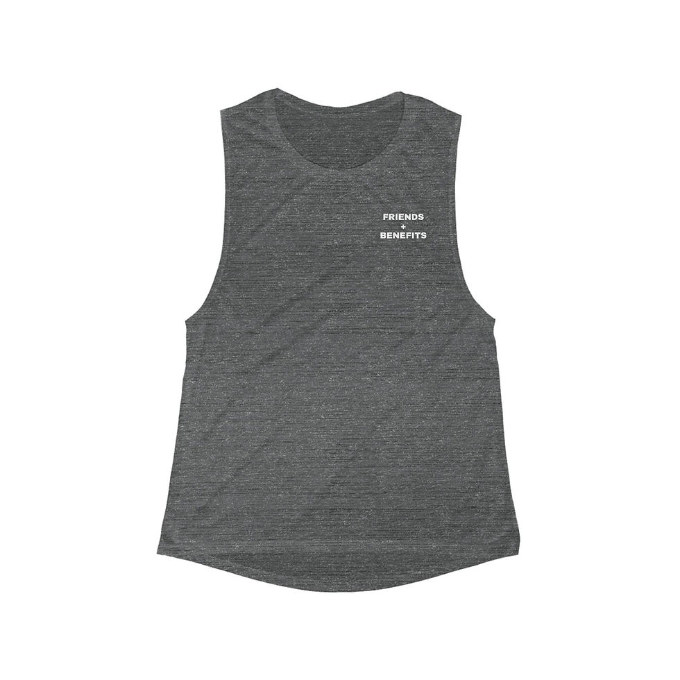 Thumbnail: "Friends + Benefits" Women's Flowy Scoop Muscle Tank