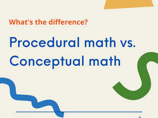Procedural Math versus Conceptual Math