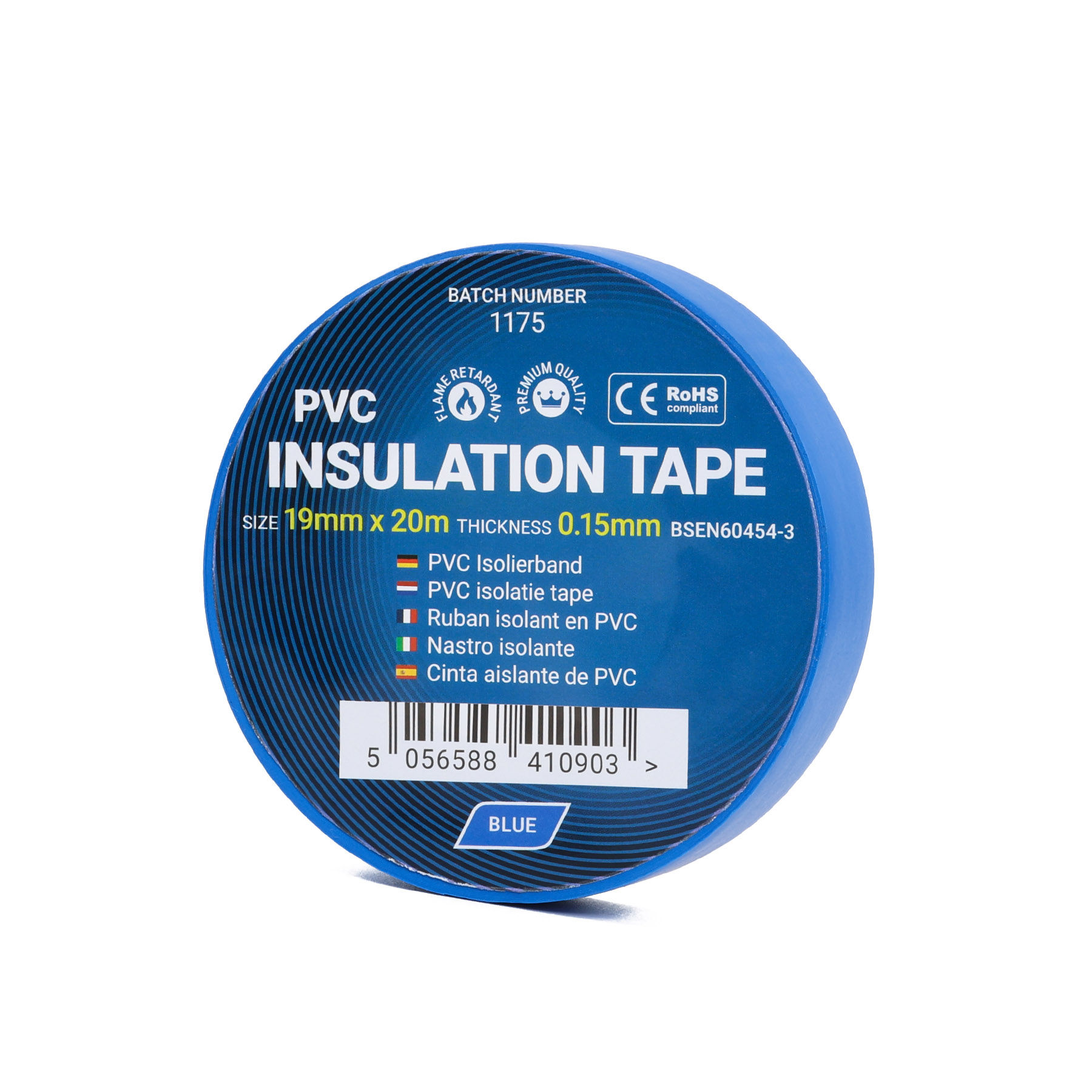 PVC Insulation Tape - 19mm x 20m - Blue