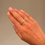 Thumbnail: Silver  wave rings worn on a finger
