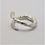 Thumbnail: Silver open ring shaped like a textured snake.