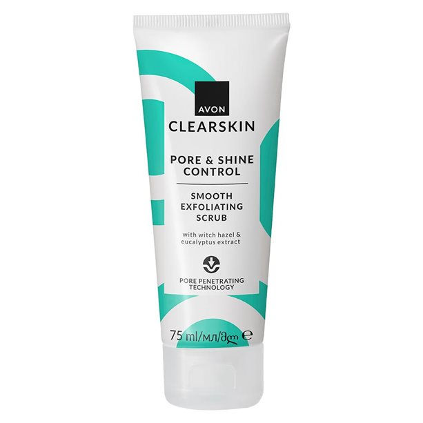 GOMMAGE EXFOLIANT visage Vivifiant Clearskin AVON : PORE SHINE CONTROL
