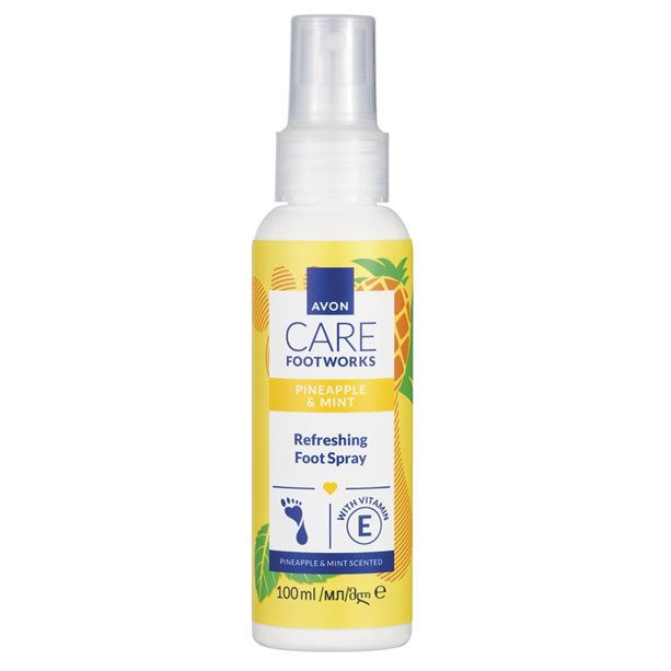 SPRAY Déodorant PIEDS et Chaussures ANANAS & MENTHE FOOTWORKS AVON