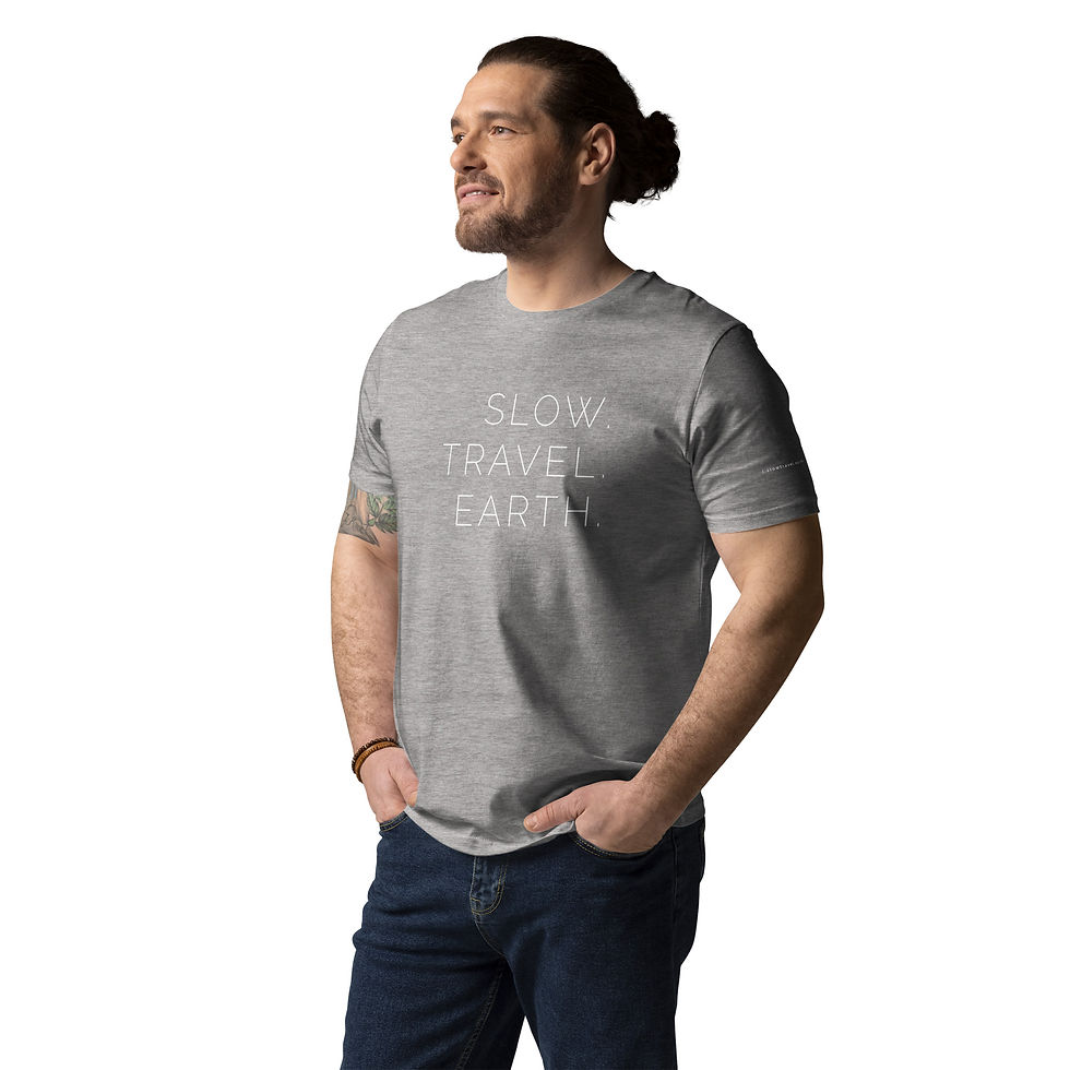 Thumbnail: Organic Cotton T-shirt • SLOW. TRAVEL. EARTH. • Unisex