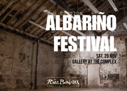 Festival name and info with the gallery as the backdrop