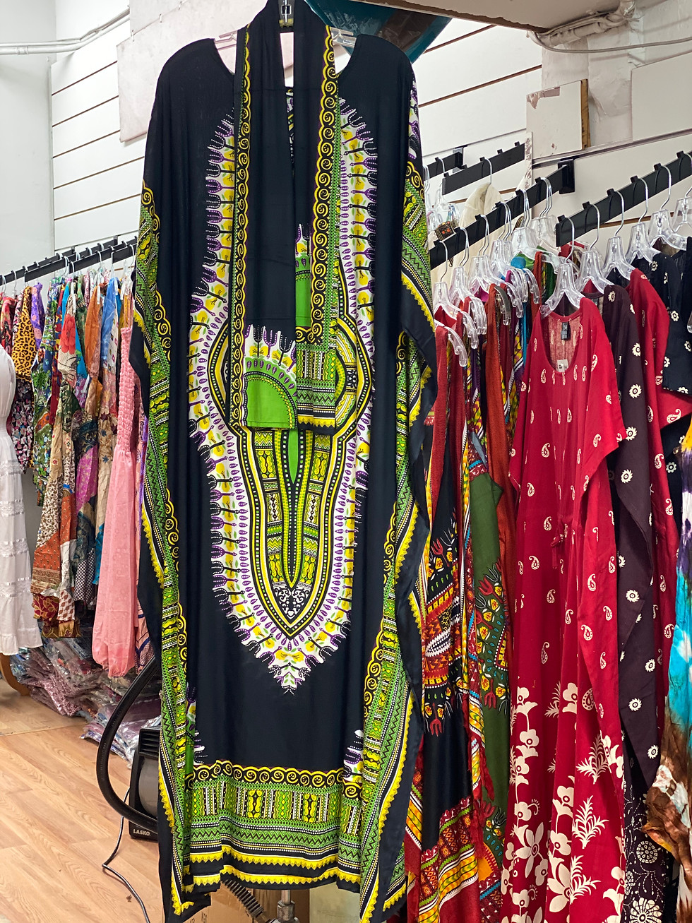 Thumbnail: Dashiki Print Kaftan w/ Scarf